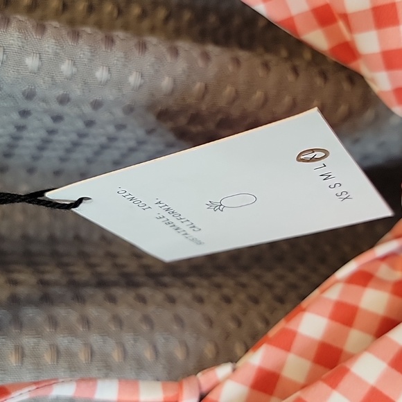 NWT Skatie Gingham Picnic Tie Bikini Top Size XL - Picture 5 of 7